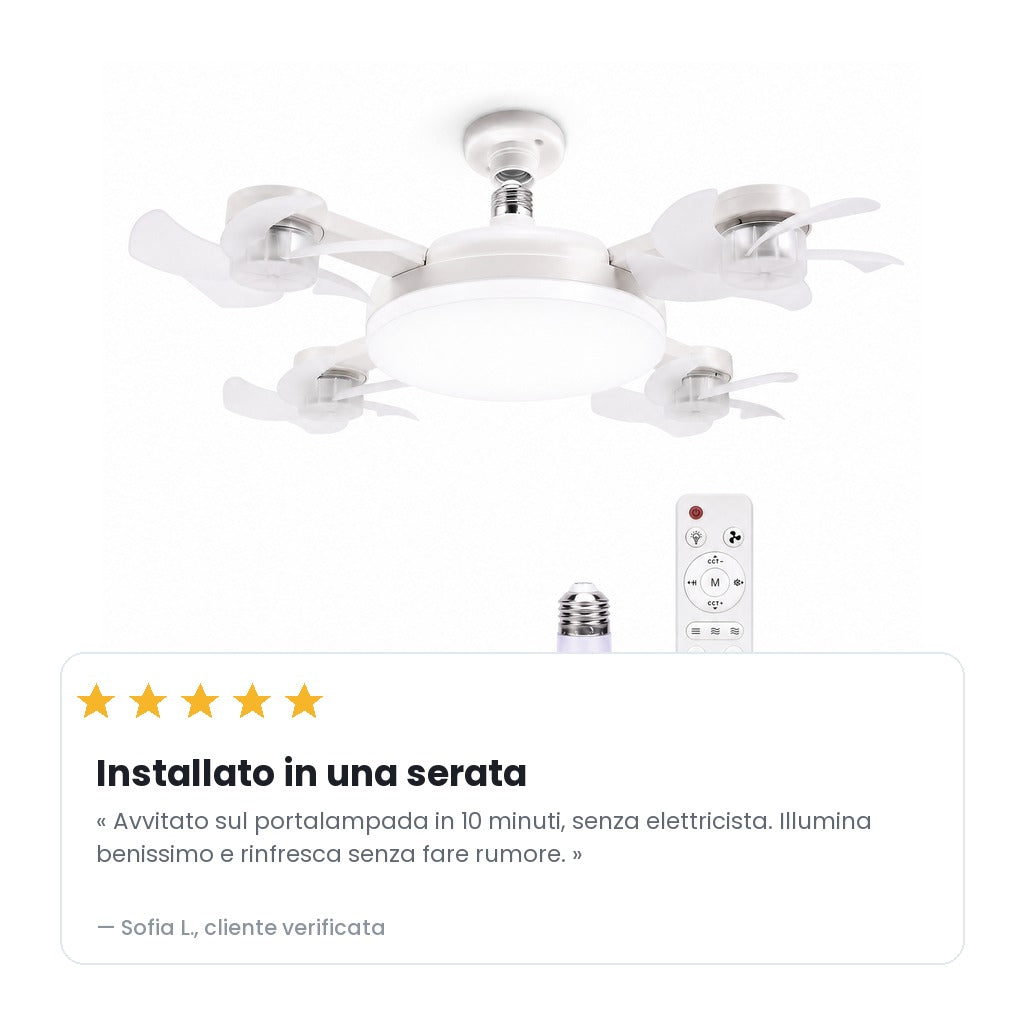 Ventilatore da soffitto LED Cortano