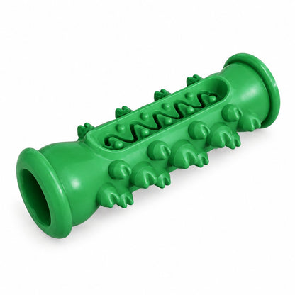 couleur Verde — Osso Spazzolino per Cani – Gioco da Masticare in Gomma Naturale con Scanalatura per Dentifricio